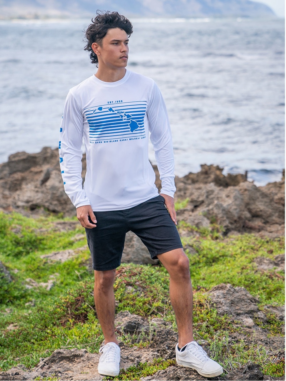 Cool Long Sleeve T-Shirt: STRIPE HI MAP